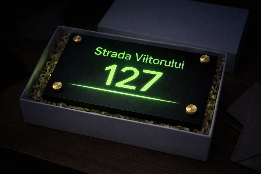 Plăcuță de adresă premium personalizată